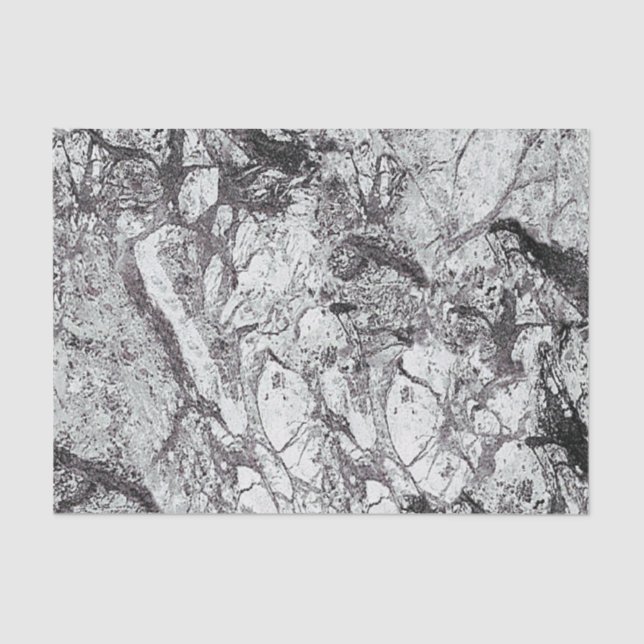 Gray Marble Look Tissue Paper (Front)