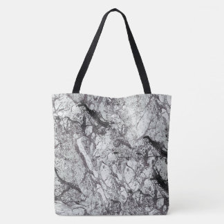Gray Marble Look Tote Bag