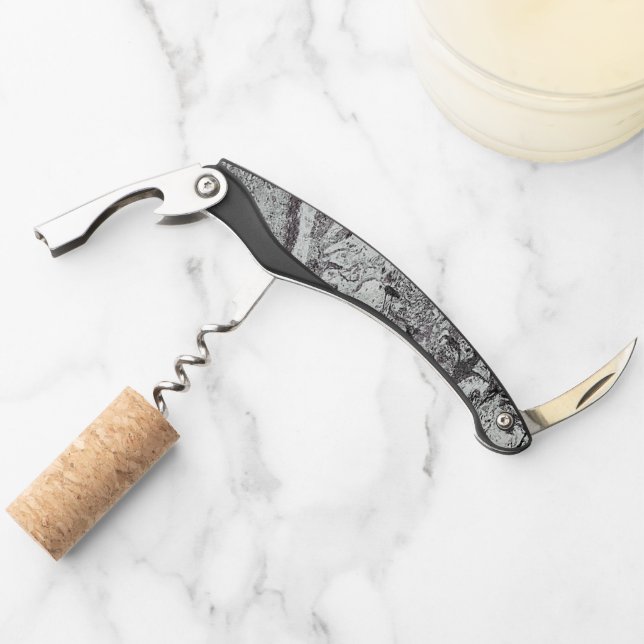 Gray Marble Look Waiter's Corkscrew (Front)