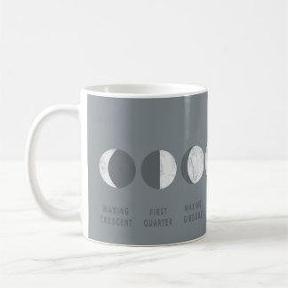 Gray Marble Moon Phases Mug