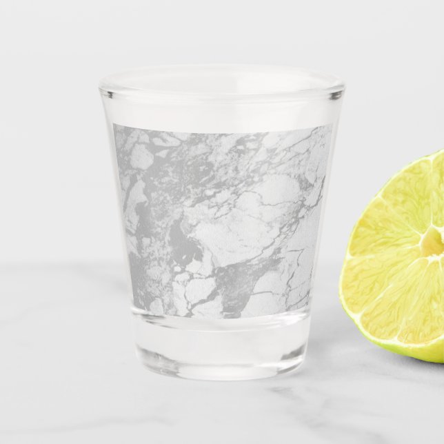 Gray Marble Pattern Father's Day Shot Glass (Front)
