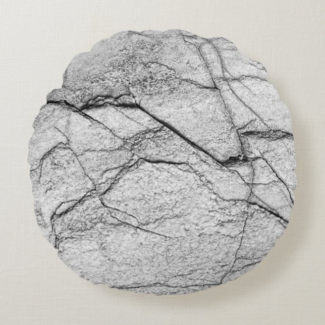Gray Marble  Round Pillow (Front)