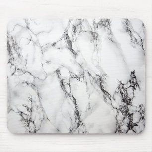 Gray Marble Stone Black Grain Mouse Pad