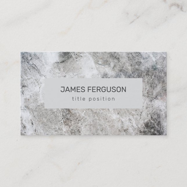 Gray Marble Stone Business Card (Front)