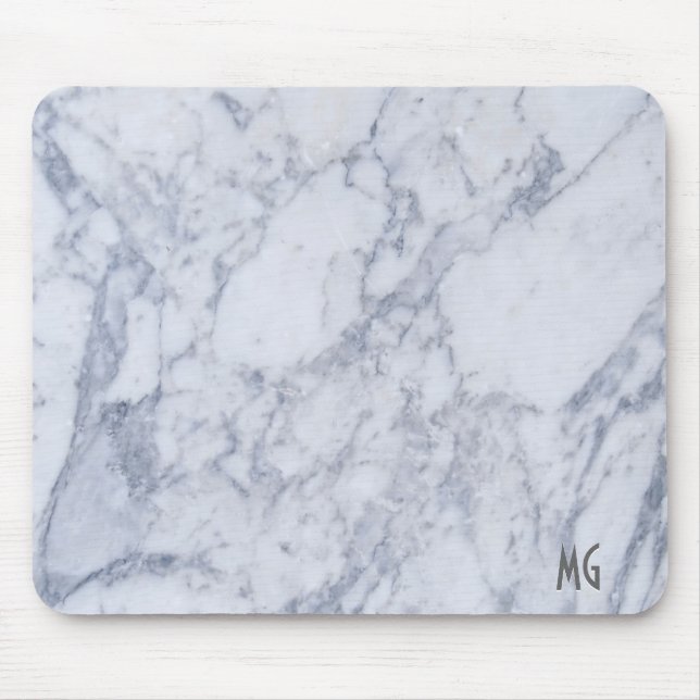 Gray Marble Stone Pattern Mouse Pad (Front)