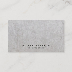 Gray Marble Stone Pattern Simple Construction Business Card