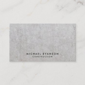 Gray Marble Stone Pattern Simple Construction Business Card by whimsydesigns at Zazzle