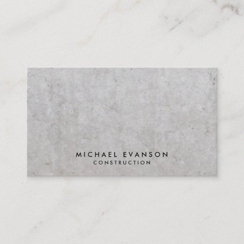Gray Marble Stone Pattern Simple Construction Business Card