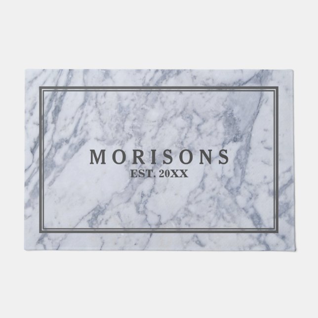 Gray Marble Stone Texture Doormat (Front)