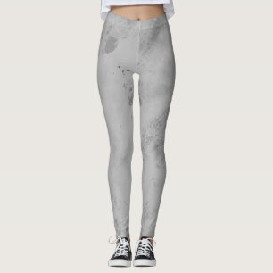 Gray Marble Texture Minimalist Stone Leggings