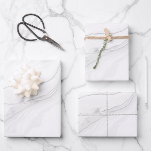 Gray Marble Texture Pattern Wrapping Paper Sheets
