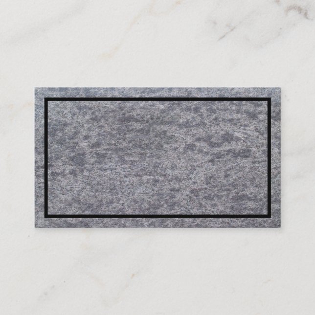 Gray Marble Textured Business Card (Front)