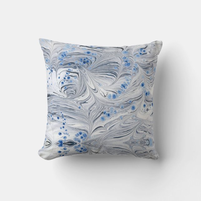 Gray marble throw pillow (Front)
