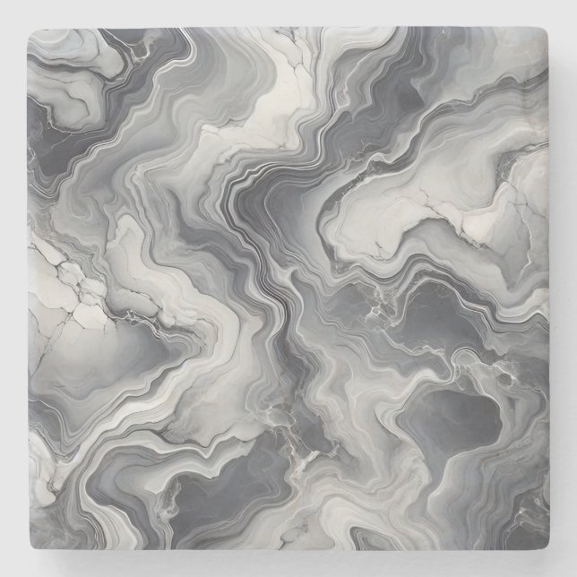 Gray Marble Tile Texture Seamless Patterns Stone Coaster (Front)