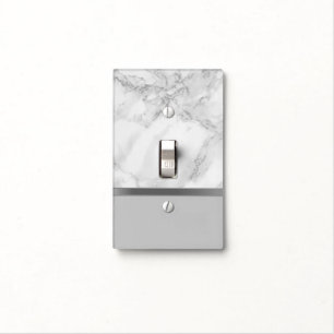 Gray Marble with DIY Background Color Light Switch Cover