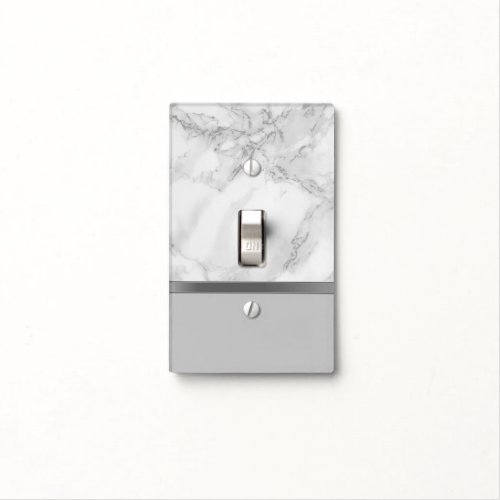 Gray Marble with DIY Background Color Light Switch Cover