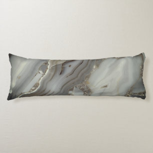 Gray Marble with Gold Vein Body Pillow