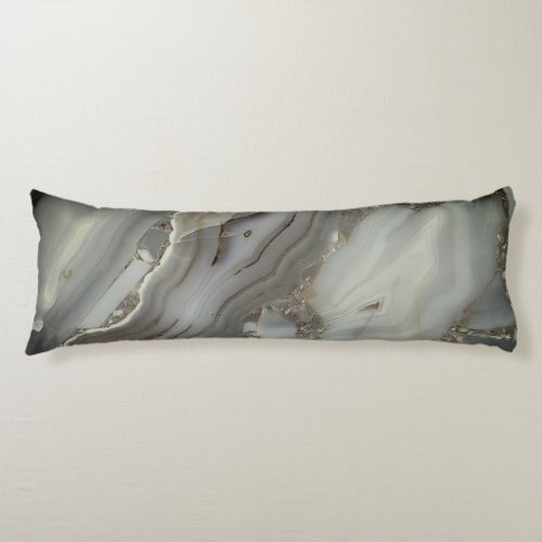 Gray Marble with Gold Vein Body Pillow