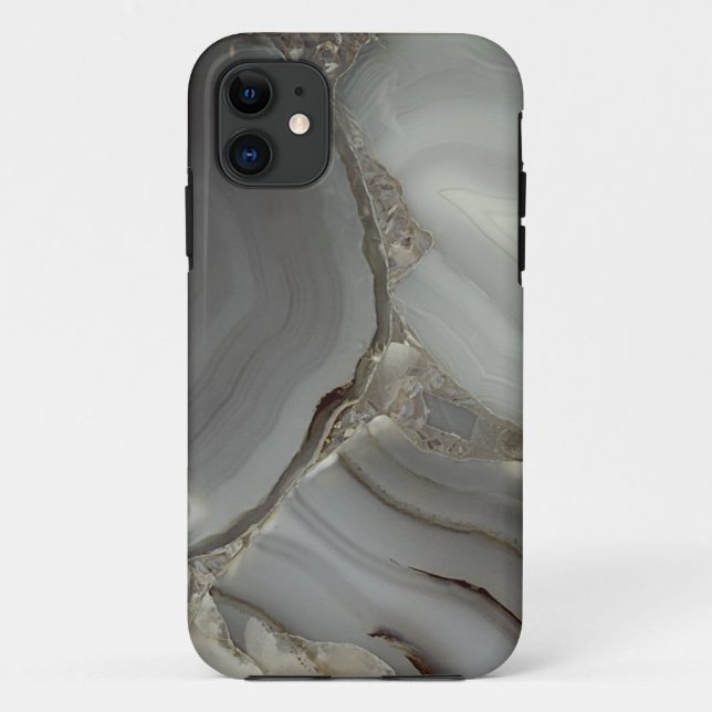 Gray Marble with Gold Vein Case-Mate iPhone Case (Back)