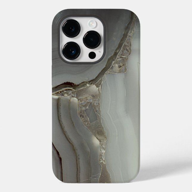 Gray Marble with Gold Vein Case-Mate iPhone Case (Back)
