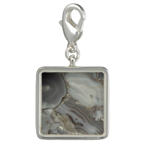 Gray Marble with Gold Vein Charm
