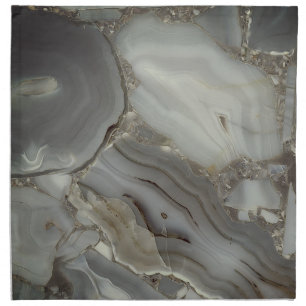 Gray Marble with Gold Vein Cloth Napkin