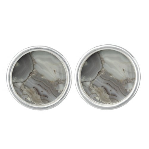 Gray Marble with Gold Vein Cufflinks