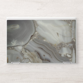 Gray Marble with Gold Vein HP Laptop Skin