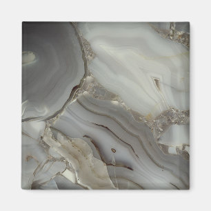 Gray Marble with Gold Vein Magnet