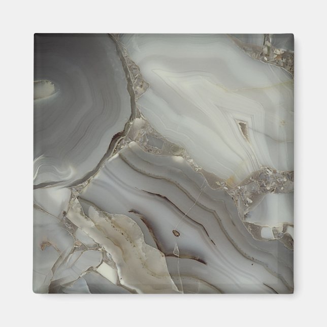 Gray Marble with Gold Vein Magnet (Front)