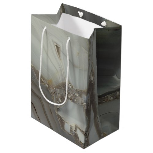 Gray Marble with Gold Vein Medium Gift Bag