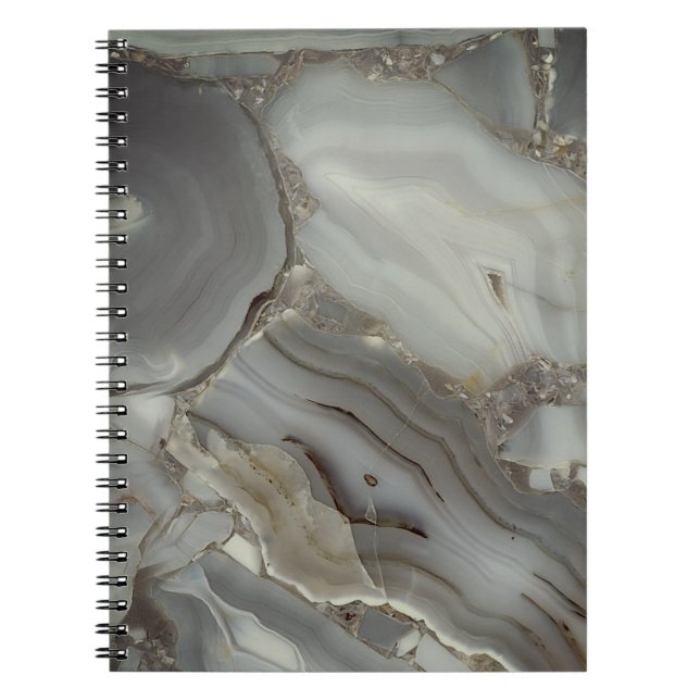 Gray Marble with Gold Vein Notebook (Front)