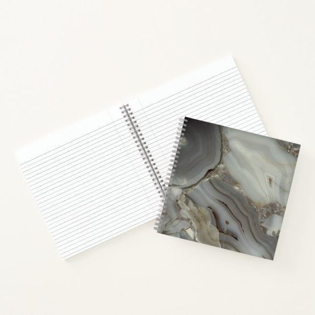 Gray Marble with Gold Vein Notebook (Inside)
