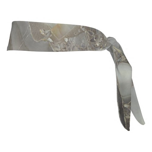 Gray Marble with Gold Vein Tie Headband
