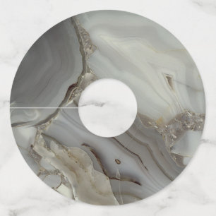 Gray Marble with Gold Vein Wine Glass Tag