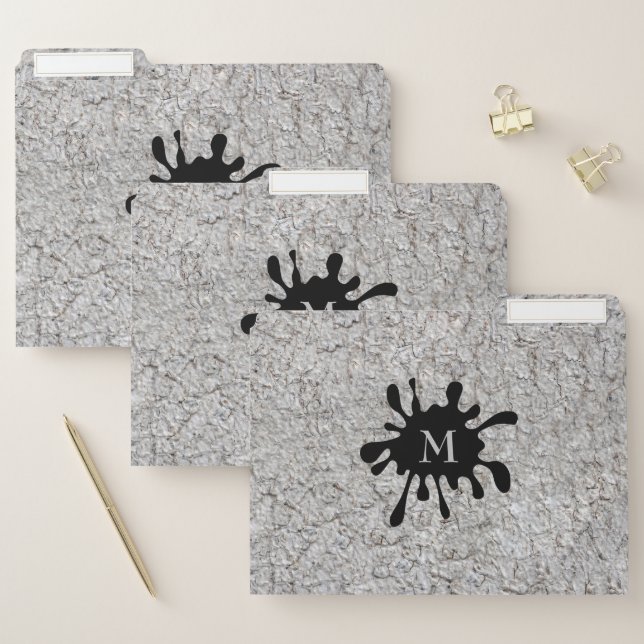 Gray Marbled File Folder (Set)