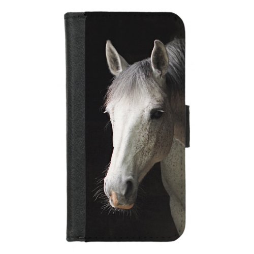 Gray Mare Horse Animals iPhone 87 Wallet Case