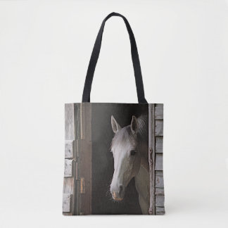 Gray Mare Horse Tote Bag