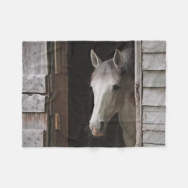 Gray Mare Horses Fleece Blanket Zazzle