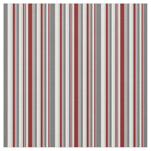 Gray, Maroon & Mint Cream Stripes Pattern Fabric
