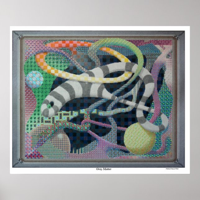 Gray Matter Creative Artwork Psychedelic Poster (Front)