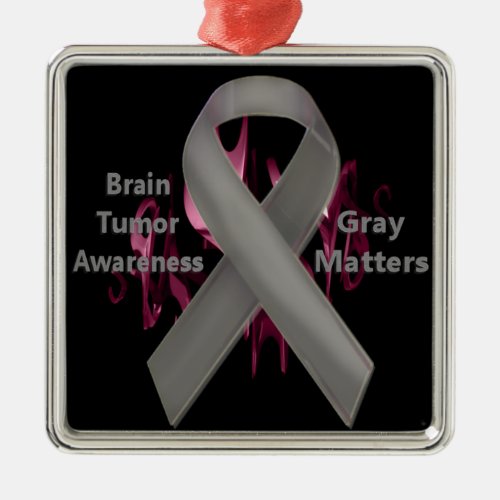 Gray Matters _ Brain Tumor Awareness Metal Ornament