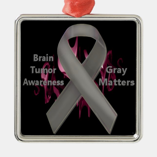 Gray Matters - Brain Tumor Awareness Metal Ornament (Front)