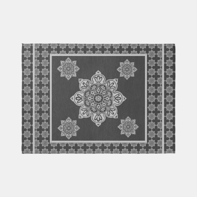  Gray Medallions Rug (Front)