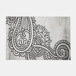 Gray Mehndi Motif Doormat