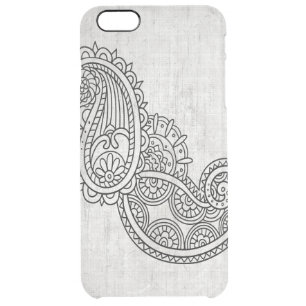 Gray Mehndi Motif Uncommon iPhone 6 Plus Case