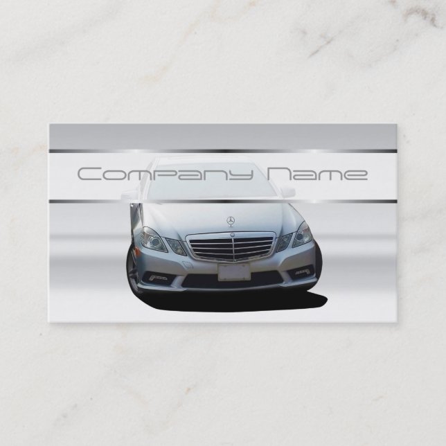 Gray Mercedes Benz Business Cards (Front)