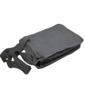 Gray Messenger Bag w/ Sherlock Holmes Print (Back 3/4)