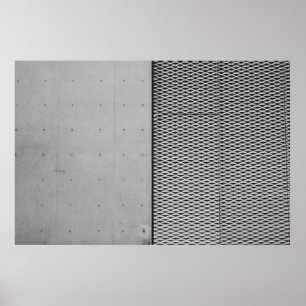 Gray metal galvanized sheet poster