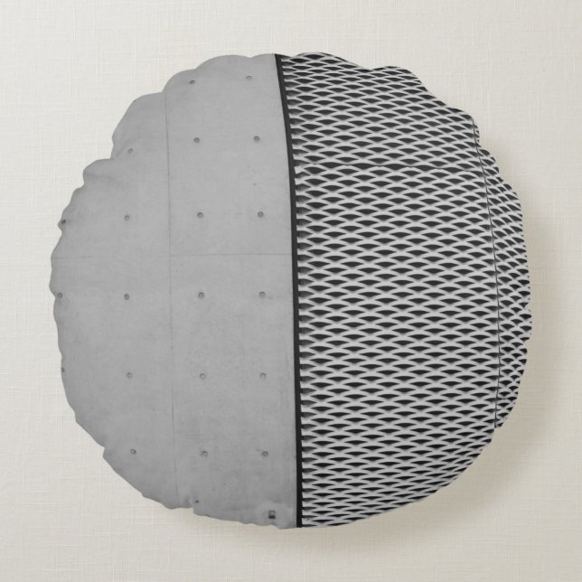 Gray metal galvanized sheet round pillow (Front)